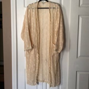 The Clothing Company Ecru lace duster